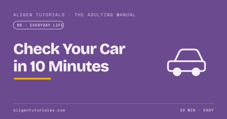 Check Your Car’s Oil, Tires and Lights in 10 Minutes