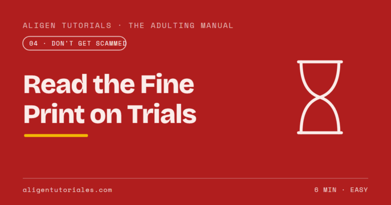 How to Read the Fine Print on a “Free Trial”