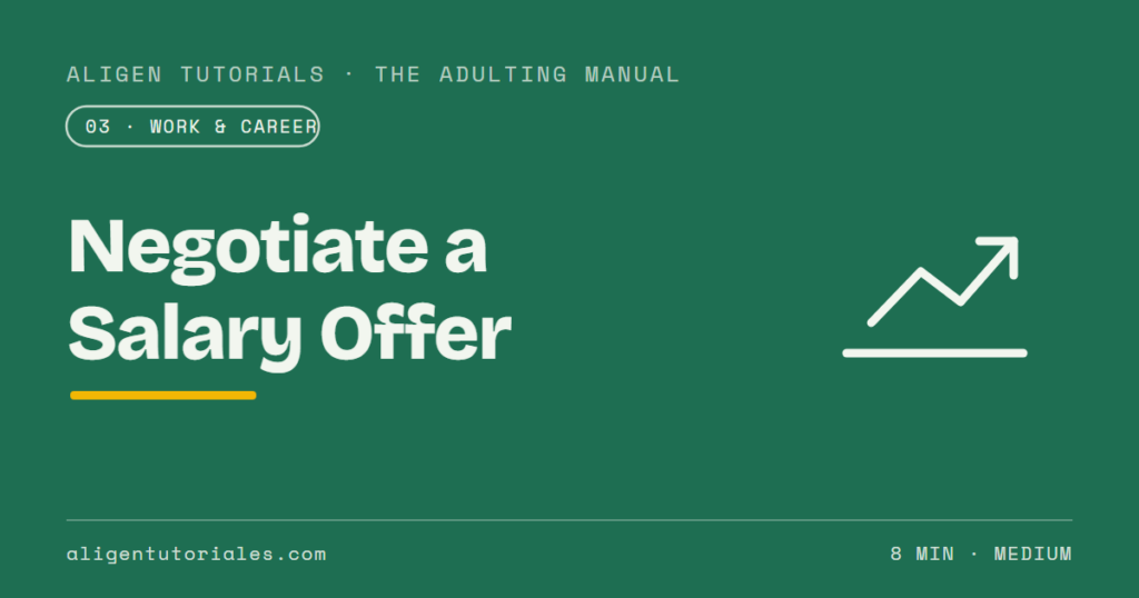 How to Negotiate a Salary Offer (With a Script)