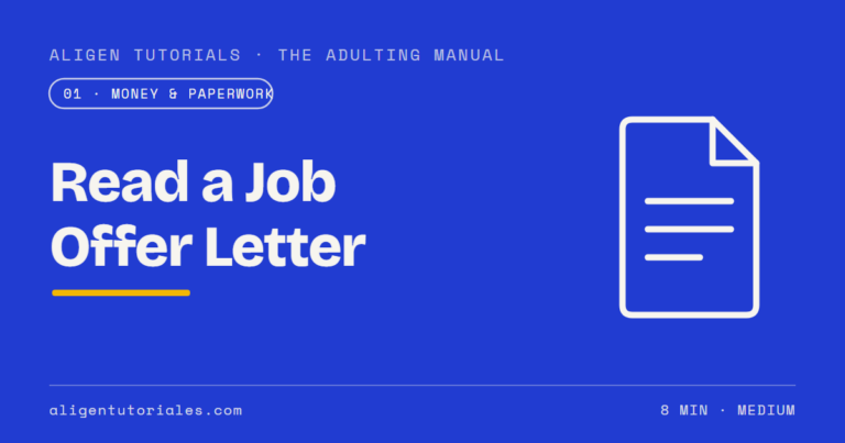 How to Read a Job Offer Letter Before You Sign