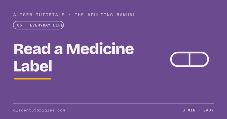 Read a Medicine Label Without Messing Up the Dose