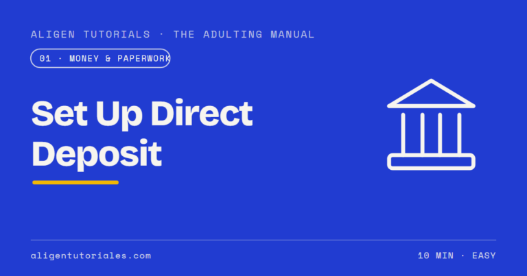 Set Up Direct Deposit and Stop Losing Checks