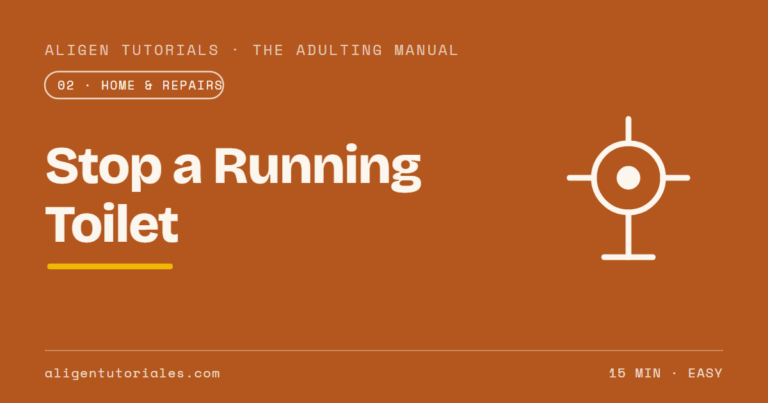 How to Stop a Running Toilet in 15 Minutes